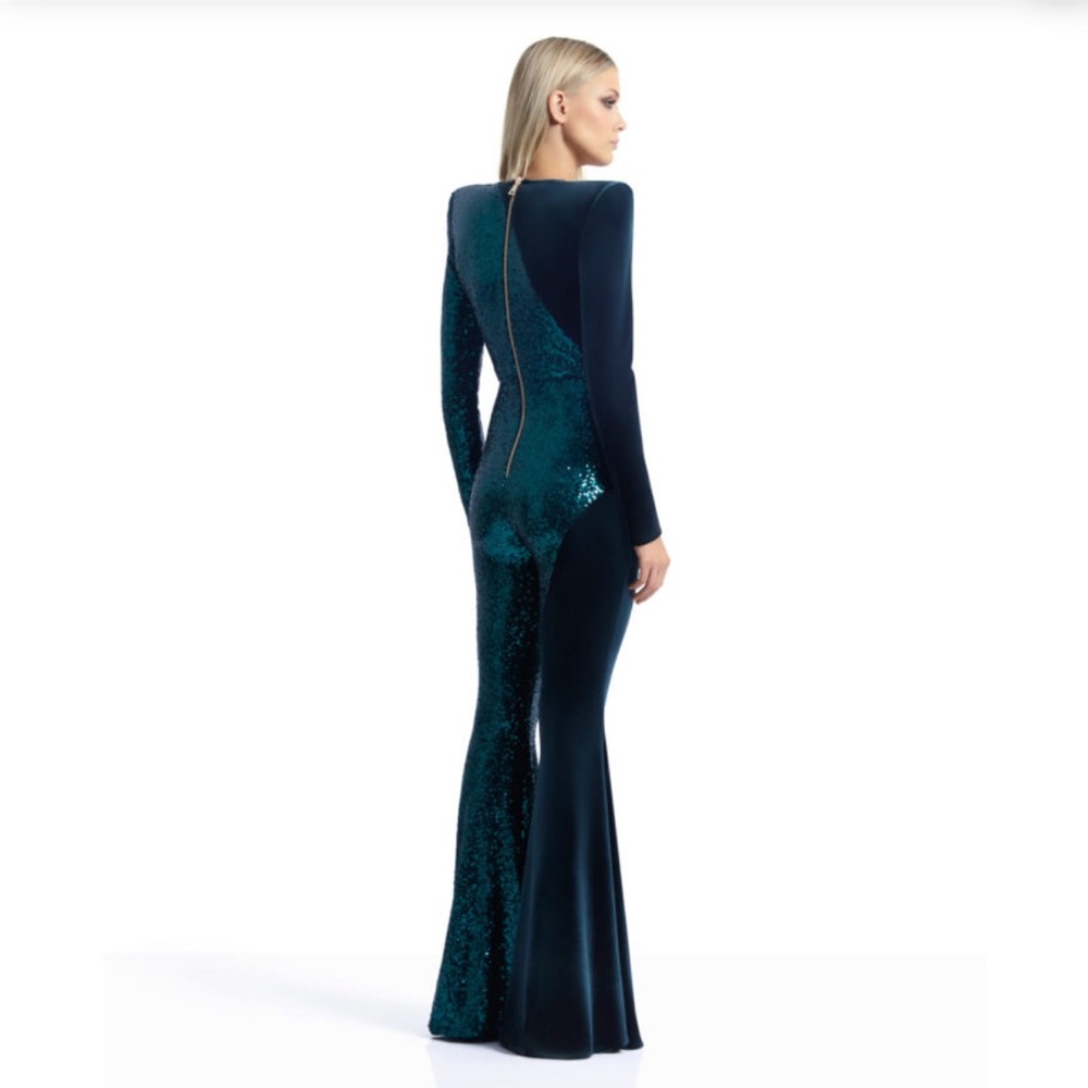 Zhivago Perfume Exotico Emerald Sequin Jumpsuit - Picture 5 of 11
